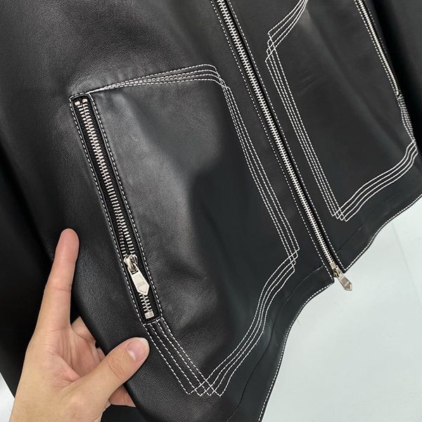 入手困難品！エルメス フーデッドジャケット コピーラムレザー erd01062